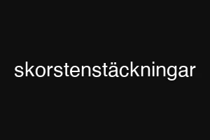 skorstenstäckningar